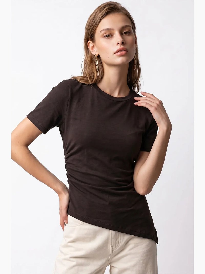 Blusa mixray Marrón chocolate - Kiabi