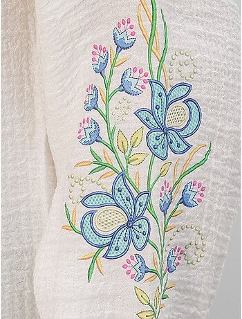 Blusa oversize de crepé bordado bdart