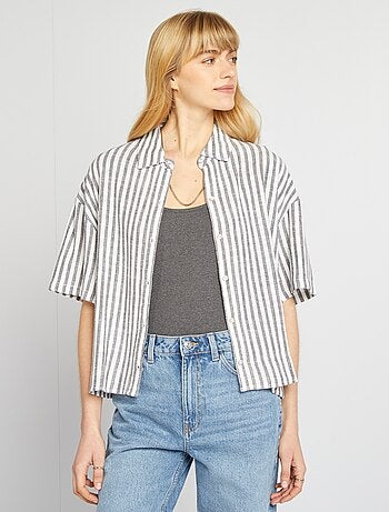 Blusa oversize de lino