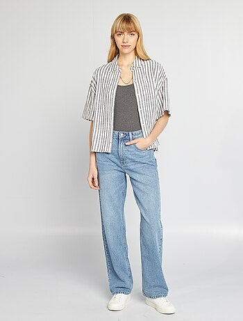 Blusa oversize de lino