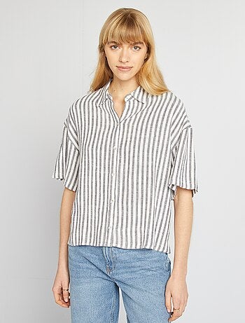 Blusa oversize de lino