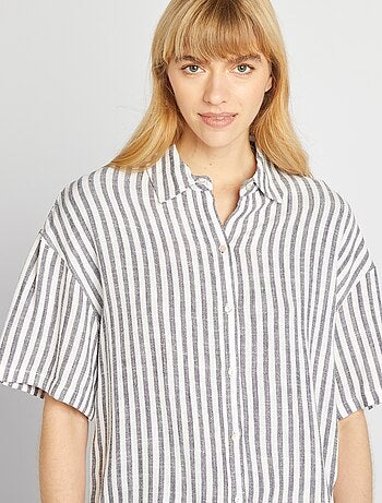 Blusa oversize de lino