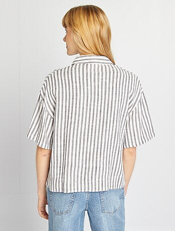 Blusa oversize de lino
