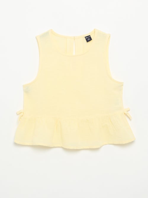 Blusa peplum con lazos fantasía - Kiabi