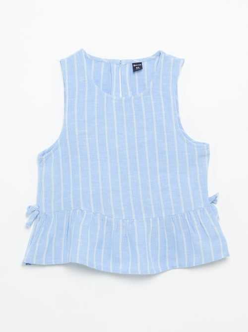 Blusa peplum con lazos fantasía - Kiabi