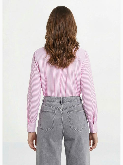 Blusa plisada de rayas con cuello alto - AFIBEL - Kiabi