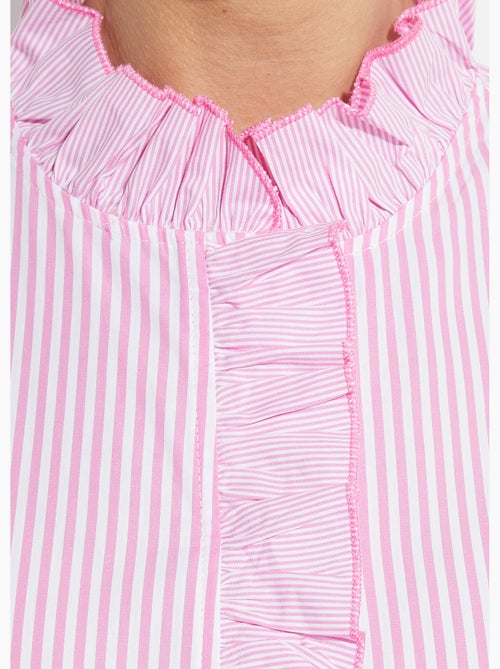 Blusa plisada de rayas con cuello alto - AFIBEL - Kiabi