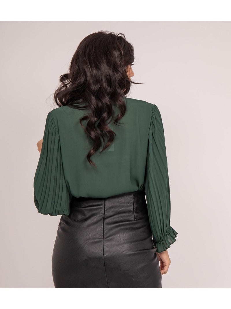Blusa plisse FUGGIA Verde - Kiabi