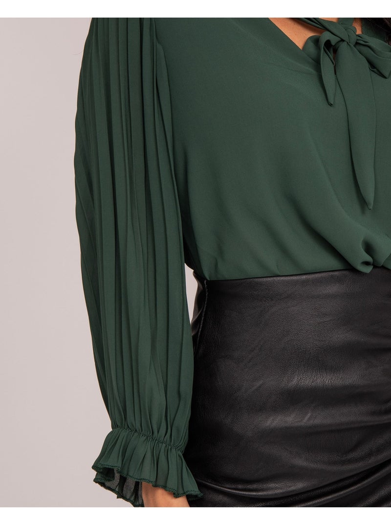 Blusa plisse FUGGIA Verde - Kiabi