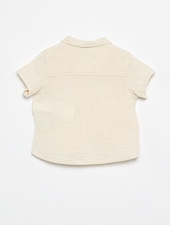 Blusa plumeti de gasa de algodón
