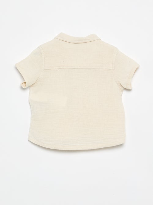 Blusa plumeti de gasa de algodón - Kiabi Blusa plumeti de gasa de algodón - Kiabi