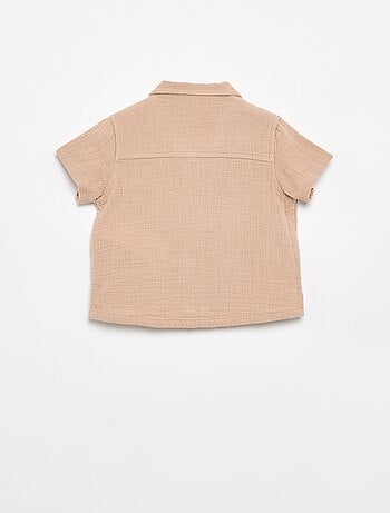 Blusa plumeti de gasa de algodón