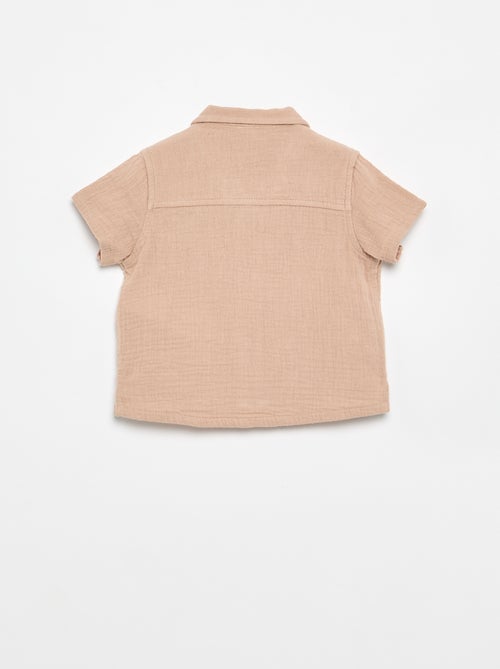 Blusa plumeti de gasa de algodón - Kiabi