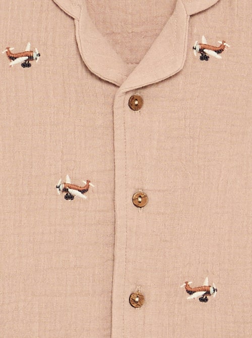 Blusa plumeti de gasa de algodón - Kiabi