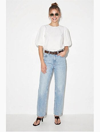 Blusa popelina de algodón con lazada delantera lucci