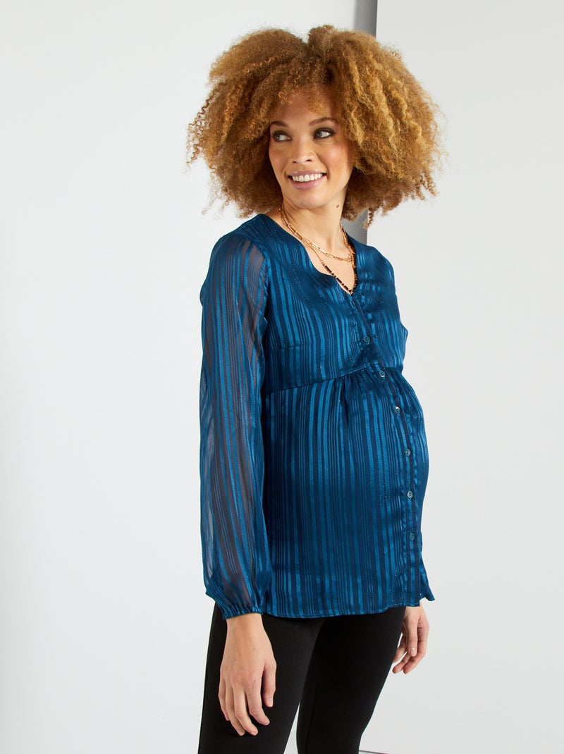 Blusa premamá azul poseidon - Kiabi