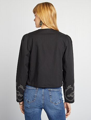 Blusa quimono bordada