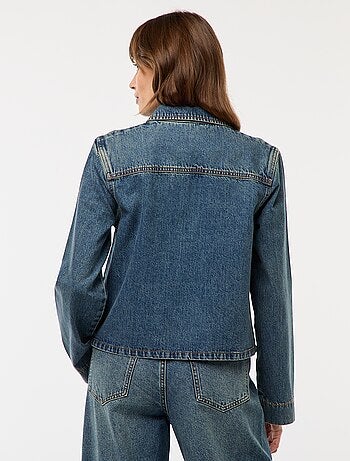 Blusa recta de denim