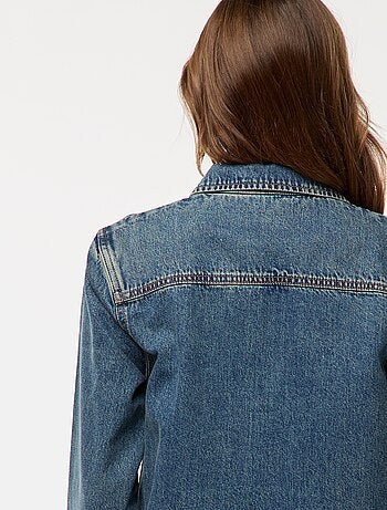 Blusa recta de denim