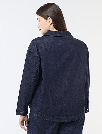 Blusa recta en denim