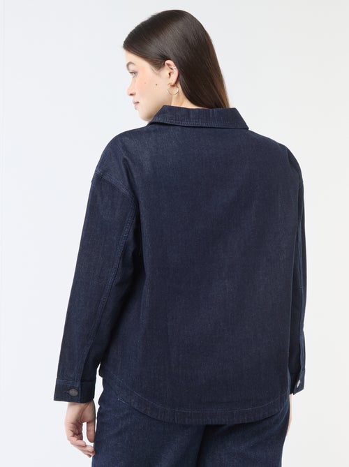 Blusa recta en denim - Kiabi