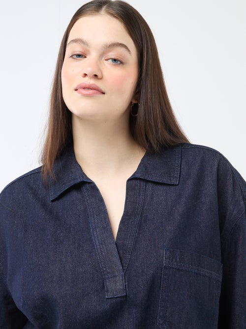 Blusa recta en vaquero - Kiabi