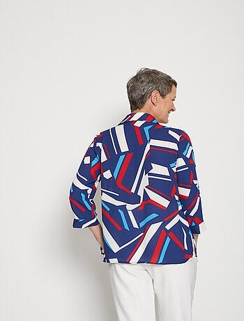 Blusa recta gráfica con mangas 3/4 - Afibel