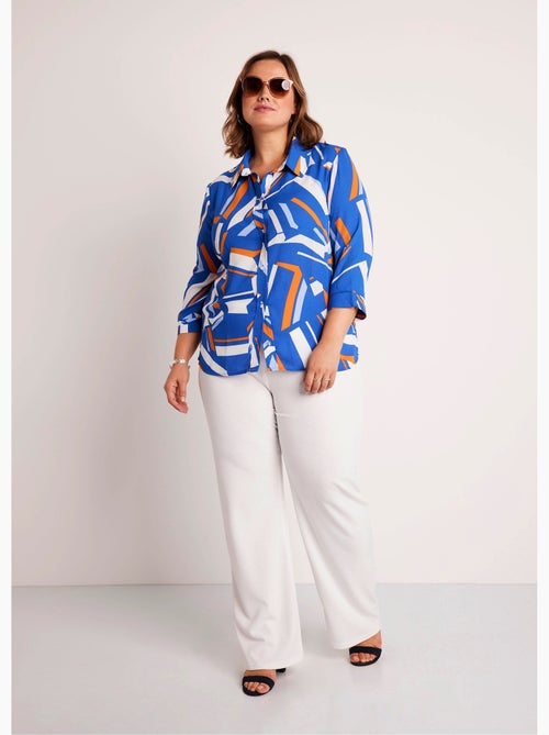 Blusa recta gráfica con mangas 3/4 - Afibel - Kiabi