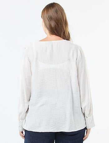 Blusa satinada con cuello Claudine 'Vero Moda'