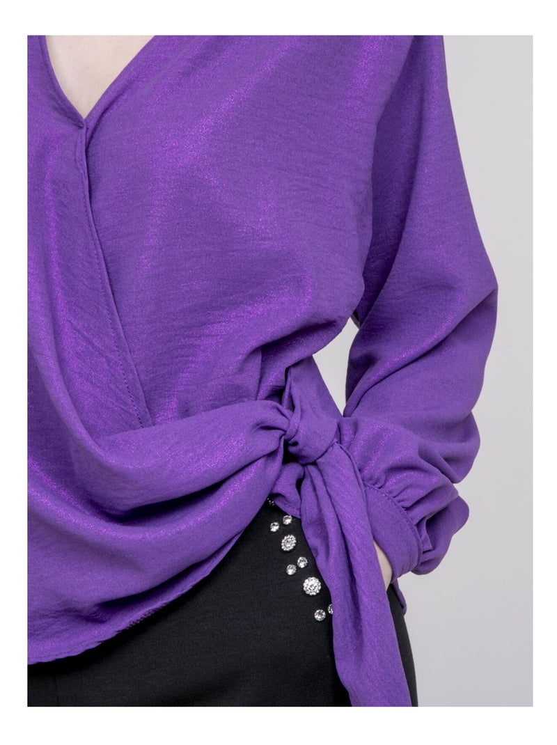 Blusa satinada ONESTA Violeta - Kiabi