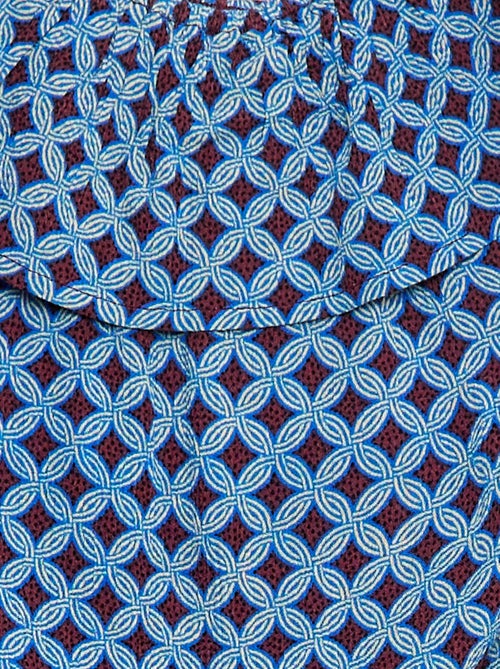 Blusa sin mangas abotonada con volantes - Kiabi