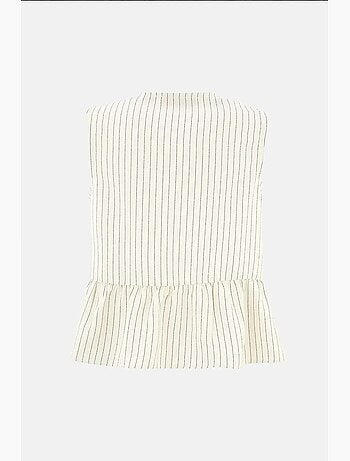 Blusa sin mangas con cuello redondo a rayas hiccup