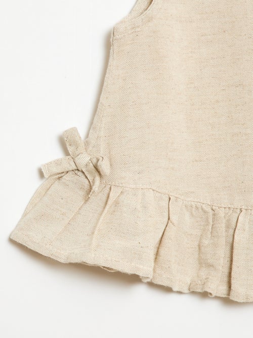 Blusa sin mangas con volantes y lazos - Kiabi