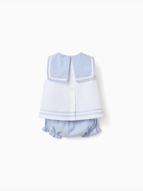 Blusa sin mangas + cubrepañal de algodón - Kiabi
