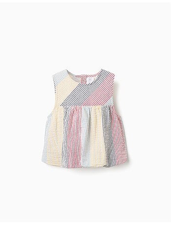 Blusa sin mangas de algodón a rayas You&Me