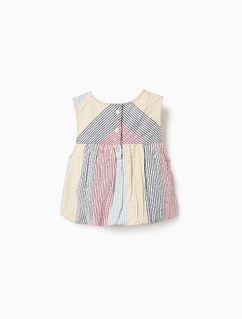 Blusa sin mangas de algodón a rayas You&Me