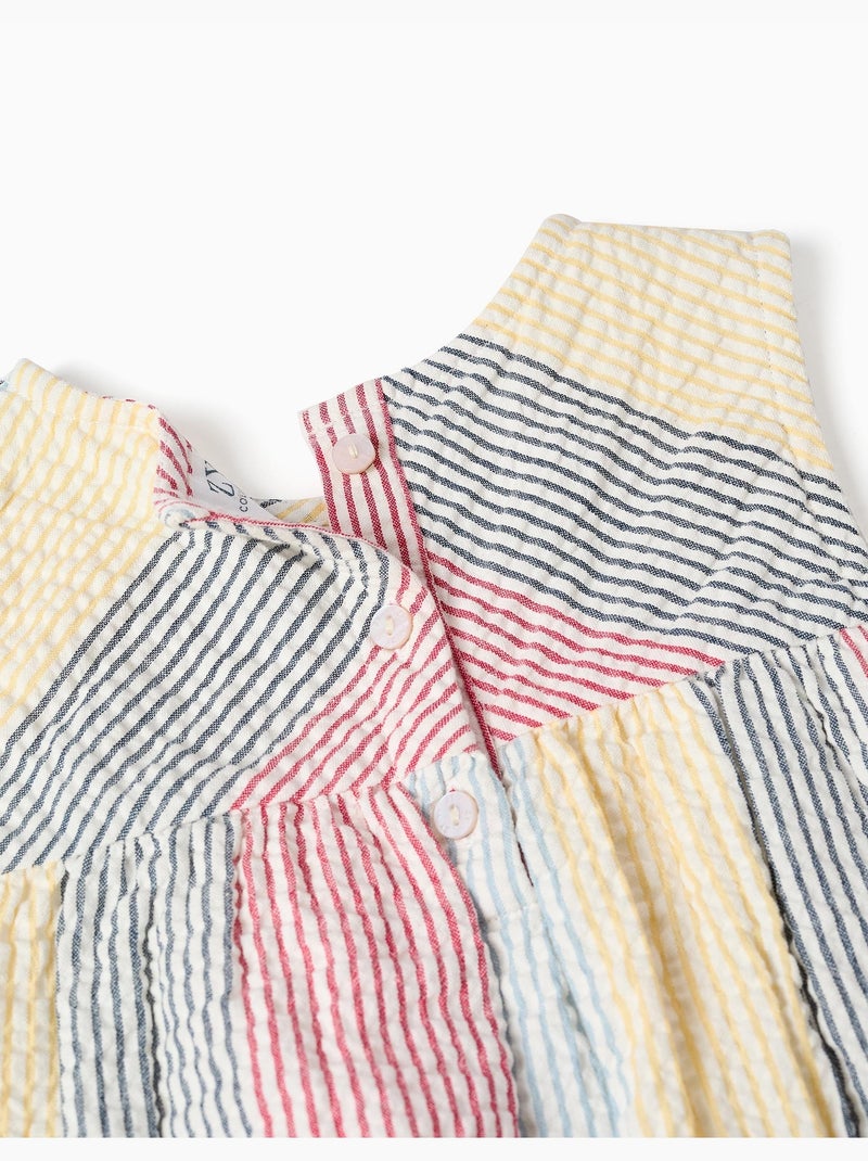 Blusa sin mangas de algodón a rayas You&Me Rojo - Kiabi