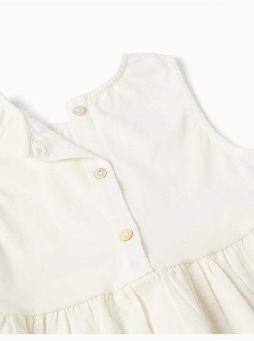 Blusa sin mangas de algodón con bordado inglés - Kiabi