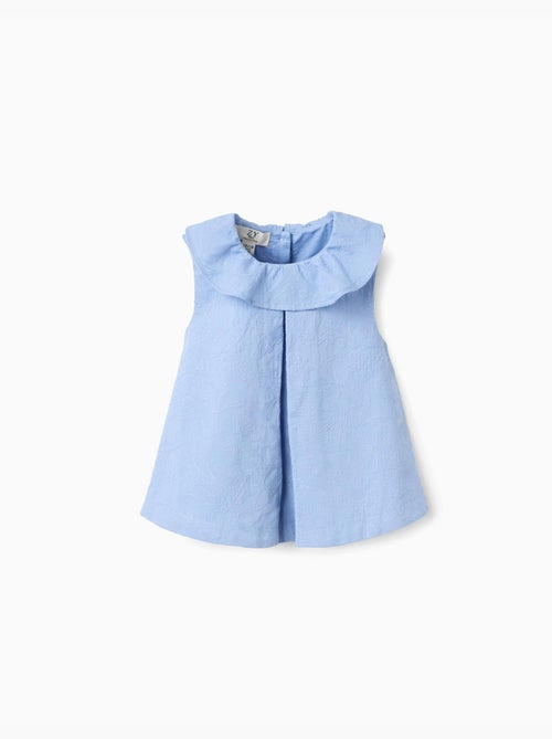 Blusa sin mangas de algodón con bordados - Kiabi