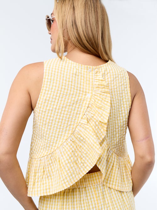 Blusa sin mangas de punto gofrado - Kiabi