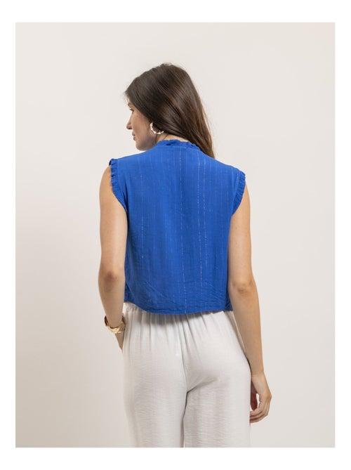 Blusa sin mangas fruncida OZAKIA - Kiabi
