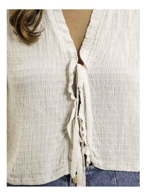 Blusa sin mangas fruncida OZAKIA - Kiabi