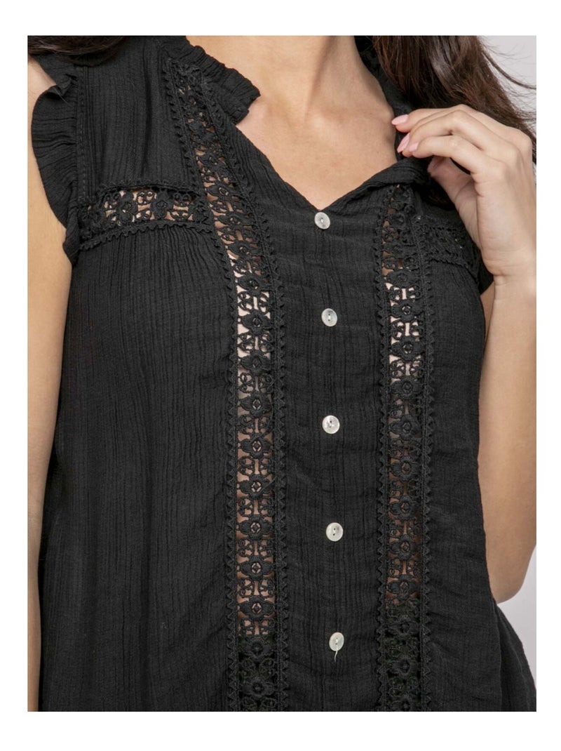 Blusa sin mangas FUJELIA Negro - Kiabi