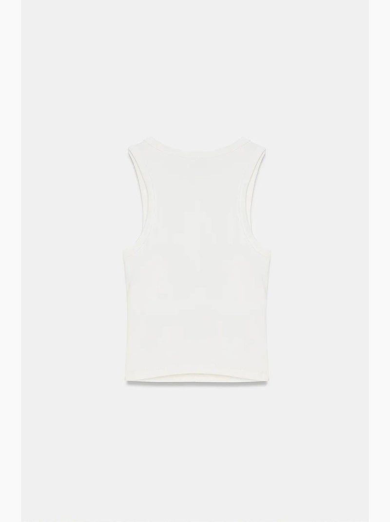 Blusa tipo camisola sin mangas de corte slim dilvin Marfil - Kiabi