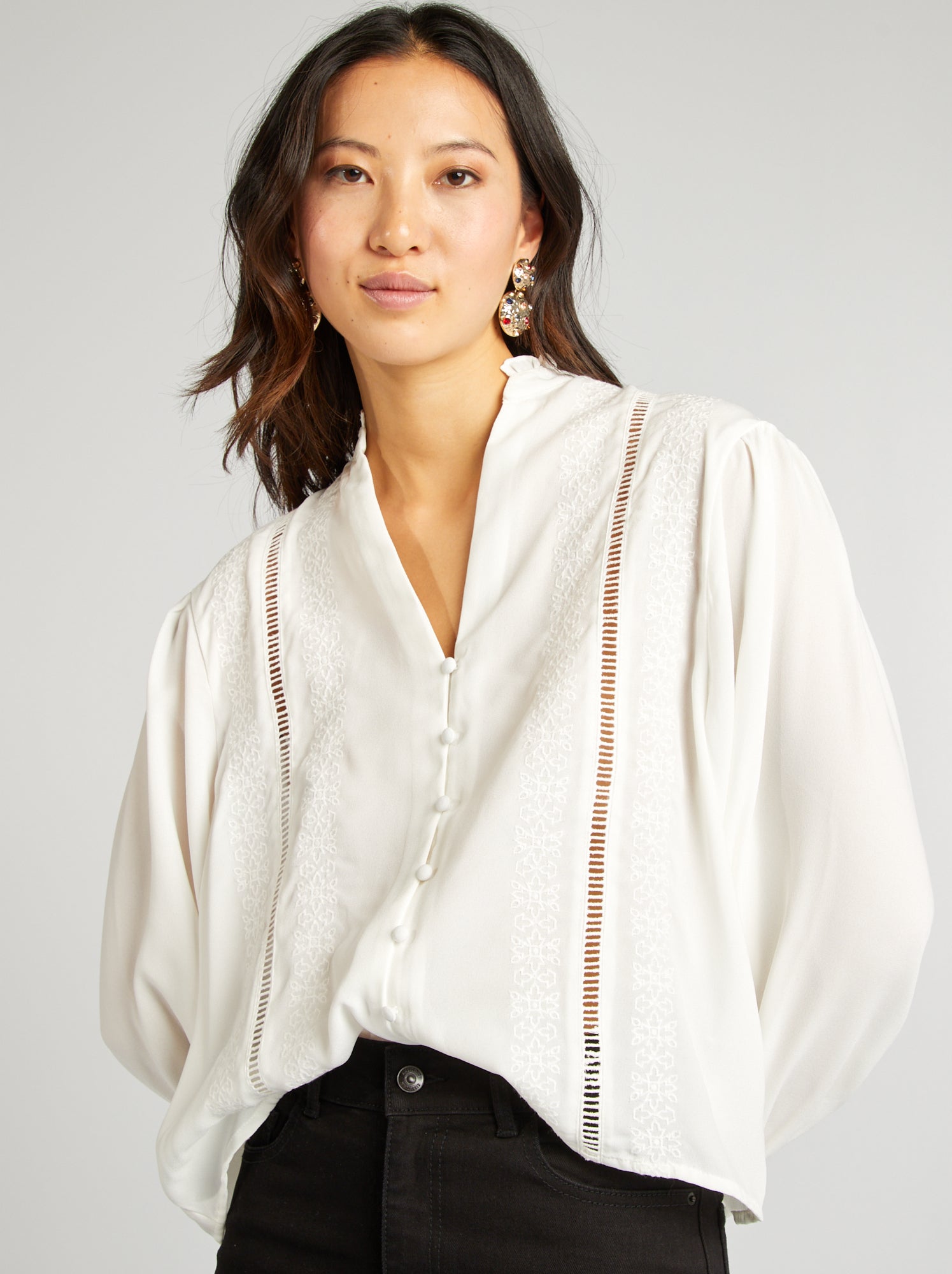 blusa blanca kiabi
