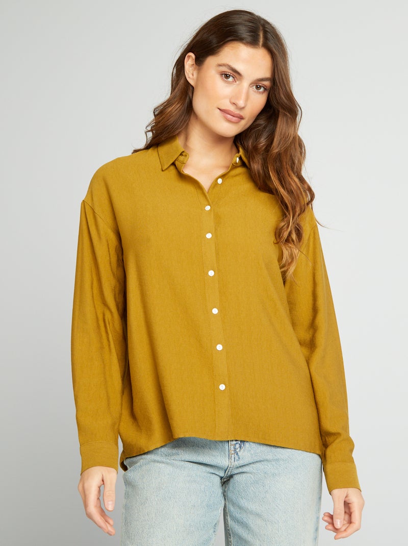 Blusa vaporosa con corte asimétrico VERDE - Kiabi