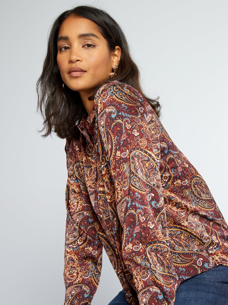 Blusa vaporosa con estampado 'JDY' NEGRO - Kiabi