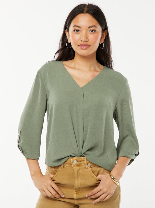 Blusa vaporosa con manga 3/4 'JDY' - Kiabi