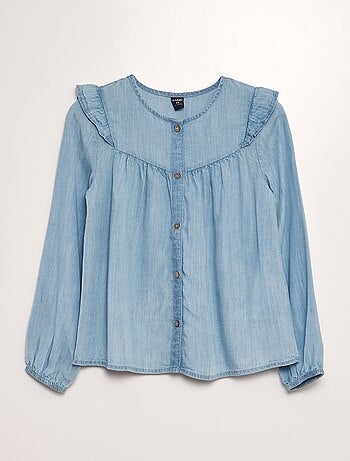 Blusa vaporosa con volantes