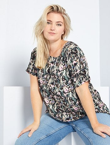 blusa flores mujer